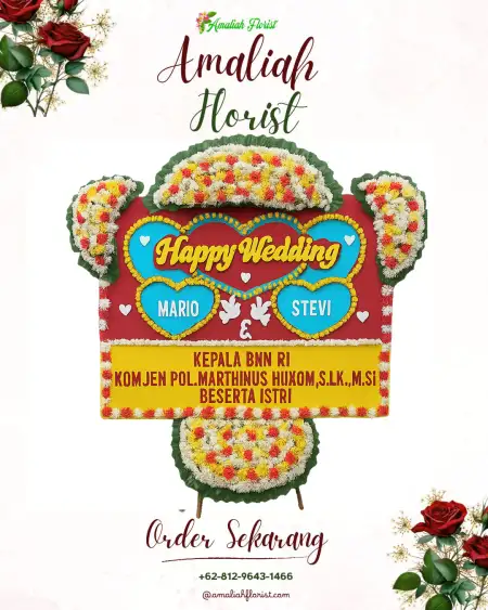 Papan Bunga Pernikahan Indrapuri